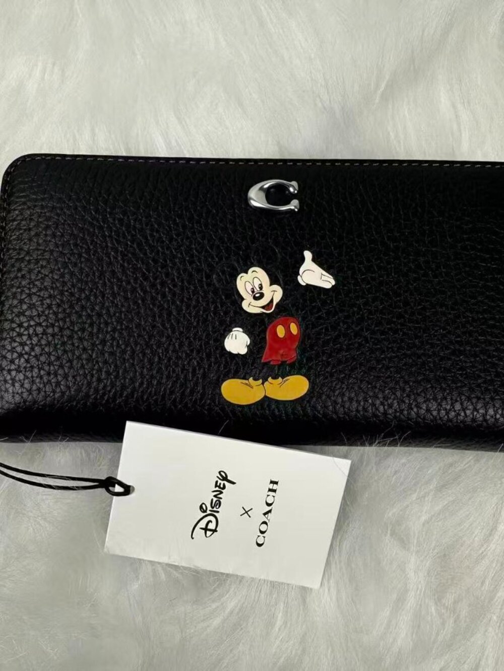 Disney X Coach Essential Accordion Zip Wallet In Leather Black CQ783 Mickey NWT - Picture 8 of 8